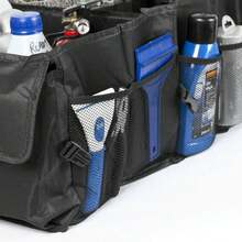 Organizador de Maletero de Coche Bolsa de Maletero Caja Plegable Maletero de Coche con Muchos Compartimentos Organizador de Bolsas de Almacenamiento de Coche Práctico e Impermeable (Negro) - Negro - Ver 6