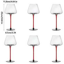 6/4 piezas Copas de vino de tallo largo color borgoña, 710ml Copas de champán de cristal transparente, Cristalería elegante para boda, bar, Día de San Valentín, fiesta de cumpleaños
