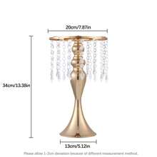 8pcs Gold Crystal Wedding Flower Stand,Metal Wedding Centerpiece Vas - Oro - Ver 11