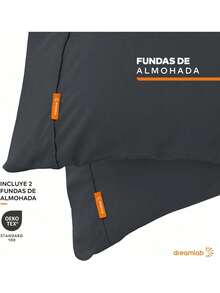 EstiloTendenciaDreamlab 2 Pack De Fundas De Almohada Premier 1800 Collection |     Fundas De Almohada De Microfibra De Lujo De Doble Cepillado, HipoalergéNicas |     2 Piezas TamañO Individual: 51 Cm X 76 Cm, Gris GrafitoCalidad PremiumVersióN Mejorada - 03 - Azul vaquero - Ver 11