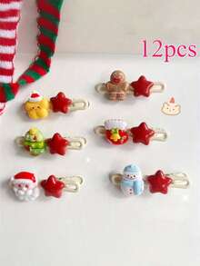 6/12 Stück süße Weihnachts-Wellenclips, süße Mädchen Haarschmuck, Weihnachtsmann Pony Haarspangen für Studenten, niedliche Weihnachtsmann Stern Wellenclips, Weihnachtsgeschenk Haarclips, Haardekoration, Geschenk für Freundinnen, Geschenke, Reisen, Geschenke für Frauen, Haarsachen, Strumpfstopfer, Strumpfstopfer, Strumpfstopfer für Frauen, Strumpfstopfer für Frauen, Weihnachtsgeschenke, Geschenke, Weihnachtsstrumpfstopfer, Geschenke für Frauen, Geschenk, Weihnachtsgeschenk, Strumpfstopfer für Erwachsene, Strumpfstopfer für Erwachsene, Haarsachen, Damenaccessoires, Strumpfstopfer, Volljährigkeits-Haarschmuck, Weihnachts-Haarschmuck, Geschenkideen für Frauen, Beauty-Strumpfstopfer, Weihnachtsgeschenke für Frauen