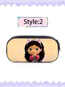 [ Back-To-School Hot ]Gabby's Dollhouse Dollhouse Series Pencil Cases, Cute Cartoon Stationery Bags For Students, Large-Capacity Multi-Functional Pencil Cases, Essential For Storing Back-To-School Gifts For Students! - Multicolor - View 5