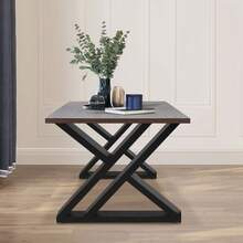 GDAE10 2 Steel Table Frame Table Legs X-Shape Metal Black 17.7*2*16inch Dining Table Legs Heavy Duty Bench Legs Computer Desk Legs Metal Table Skids Table Base Table Frame Furniture Feet - Black - View 6