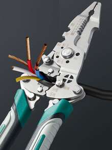 可折叠剥线钳，滑轮设计多功能电工分线器绕线钳压接钳手动工具