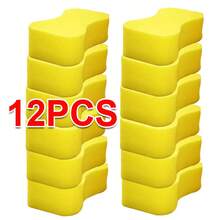12x Jumbo Sponge Large Size Car Wash Washing Valeting Cleaner Sponge UK - Yellow - View 12