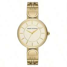 Armani Rmani 女士石英不锈钢三针腕表 不锈钢表壳/玻璃镜面 AX5385
