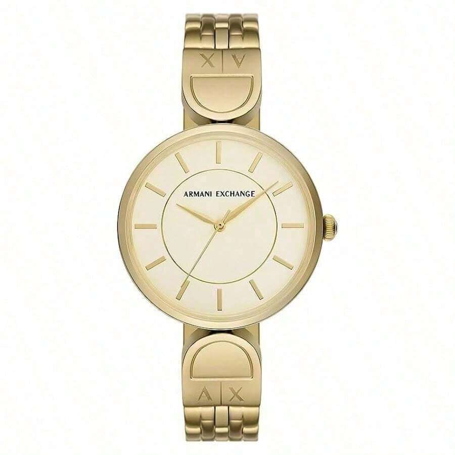 Armani Rmani 女士石英不锈钢三针腕表 不锈钢表壳/玻璃镜面 AX5385