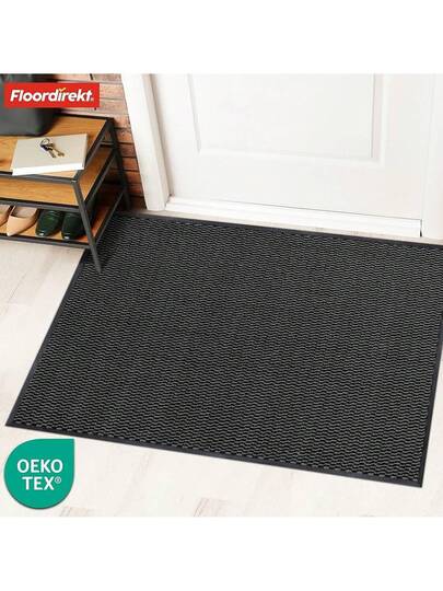 Floordirekt Premium Doormat Entrance Area, 80 120 Cm, Anthracite, Dirt Trapper Mat Indoor Outdoor Non Slip Washable, Clean Hallway, Tapijt Front Door, Sky Novo view 7