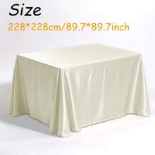 1 Khăn trải bàn Giáng sinh bằng vải satin ngà thanh lịch, Khăn trải bàn hình chữ nhật bằng vải satin polyester có thể giặt và tái sử dụng cho đám cưới, sinh nhật, nhà hàng, tụ họp tại nhà, tiệc ngoài trời, khăn trải bàn, trang trí bàn, khăn ăn tiệc Giáng sinh - Ngà voi - Xem 15