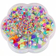 5000pcs/Box, 2mm 3mm 4mm 5mm 6mm, 5 Sizes, Silver Base Crystal Beads Stones,Flower Shape Box Packed, Round Flatback Rhinestones Multi Colors Crystal Gems Non HotFix DMC Jewelry Beads Glass Stones Diamond 3D Pattern Design Accessories Glitter Manicure Decal Decorations For Clothes,Bag,Shoes,Cups,Phone Covers,Handicrafts,Diy Trim.