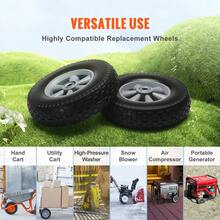 Solid PU Run-Flat Tire Wheel, 254 Mm, 2-Pack, 81.6 Kg Dynamic Load, 99.8 Kg Static Load, Flat Free Tubeless Tires And Wheels For Hand Truck, Utility Cart, Dollies, Garden Trailers, Various Carts - 10.0" X 10.0" X 2.5" - View 6