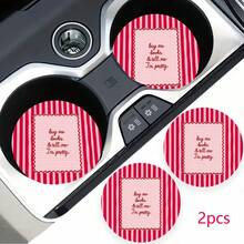 2 pezzi Sottobicchieri portabicchieri per auto, antishock, universali, di moda, accessori per interni auto, regalo per feste