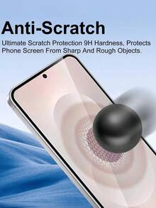 ZYSHI 3片装超清防刮屏幕保护膜，兼容三星Galaxy S21/S21Plus/S21Ultra/S22/S22Plus/S23/S23Plus/S24/S24Plus/S24Ultra/S25/S25Plus/S25Ultra，防水钢化玻璃，防震，防指纹，全屏覆盖 - 無色 - 查看 5