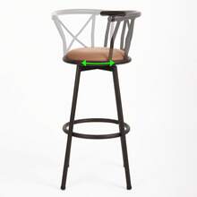 Meubles Cosy Set Of 2 Brown Swivel Bar Stools For Hair Salon, With Suede Upholstery, Metal Frame, Seat Height 75 Cm, Compact Size, For Massage Equipment, Beauty Salon, Spa, 56 X 43 X 98.5 Cm - Brown - View 5