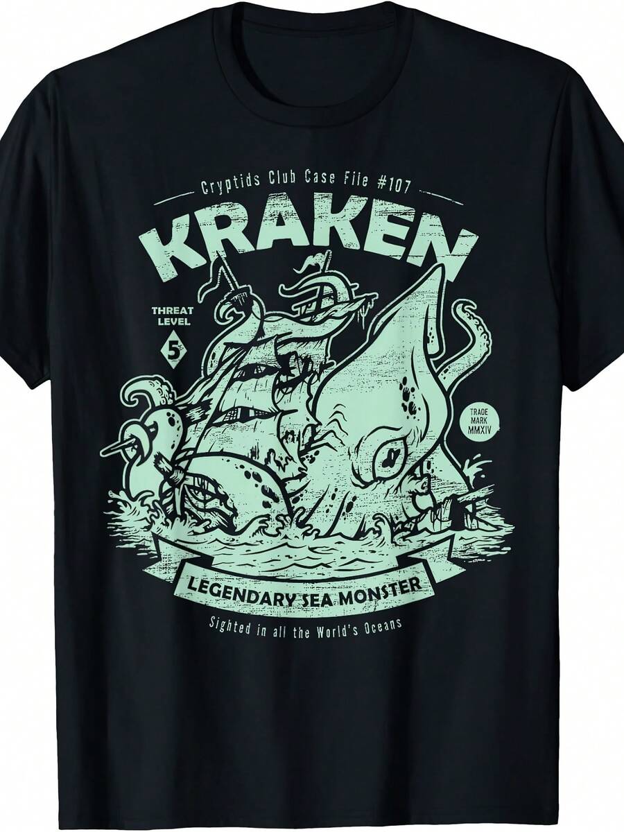 Kraken-Cryptids Club Ary Sea Monster T-Shirt - Style 7 - View 1