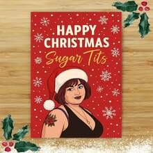 1 بطاقة تهنئة عيد الميلاد للكبار بالظرف (11 سم * 16 سم) - تصميم "عيد ميلاد سعيد يا سكر"، مشهد احتفالي مضحك، مثالية للأصدقاء، مناسبة لاحتفالات عيد الميلاد، بطاقة تهنئة عيد الميلاد المضحكة|بطاقة عيد ميلاد مضحكة|بطاقة تهنئة ورقية - متعدد الألوان - مشاهدة 9