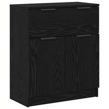 vidaXL Sideboard 3 Stück Schwarz Eichen-Optik 60 x 30 x 70 cm