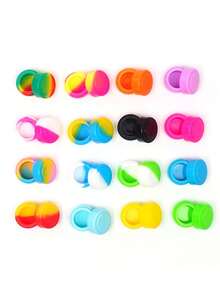 1/5/10/Pc Silicone Mini Storage Container With Lid - 0.07oz, Perfect For Wax, Oils & Cigarette Accessories, Travel-Friendly Cosmetic Jar For Creams, Lotions & Makeup Samples - Multicolor - View 8