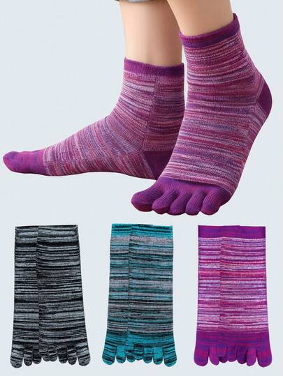 1/3 Pairs Women Toe Socks, Colorful Toes Splitting Finger Socks, Women Sports Socks, Suitable For Sports Or Daily Use