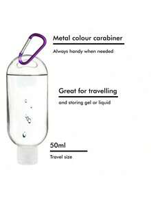 Custom Personalized Hand Sanitizer Bottle, Travel Liquid Keychain Keyring, Personal Dispenser For Alcohol Antibacterial Gel, Refilable Cleaning Bottle, For Travel, Wedding Gift, Anniversary Gift, Idea Gift For Valentine's Day, Mother's Day, Father's Day, Birthdays