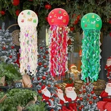 Set de 3/6/16 piezas, Decoraciones de fiesta con tema navideño, Linternas de papel plegables hechas a mano con tema de en rojo, verde y blanco, Set de linternas de papel tipo abanico, Pompones de papel de seda, Decoraciones para fiesta de Navidad, Decoración de habitación, Decoración de sala de estar, Decoración de patio, Adecuado para decoración navideña, Año Nuevo