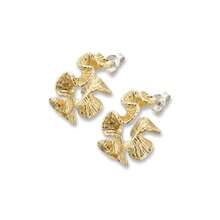 Women's Tranquility Coral Hoop Earrings Gold