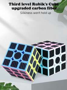 Jucărie netedă din fibră de carbon 3x3x3, mini cub magic prietenos pentru începători, clasic 3x3xbe de înaltă calitate, neted, puzzle colorat pentru ameliorarea stresului și cubizare rapidă - Multicolor - Vizualizare 2