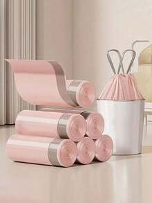 100个一次性小垃圾袋，便携式PE垃圾袋，适用于办公室、厨房、家庭等各种场合，可折叠，方便实用，节省空间 - 彩色 - 查看 2