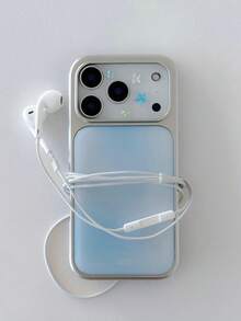 Ốp lưng điện thoại bằng nhựa epoxy màu hồng và xanh gradient dễ thương, phù hợp với 17 Pro Max, 17 Pro, 17 Air, 16, 15, 14, 13, 12 Pro Max, 14, 15, 16 Plus, 11, 17; Ốp lưng bảo vệ màu xanh gradient nghệ thuật tinh tế, quà tặng cho các bạn gái - màu xanh lam - Xem 1