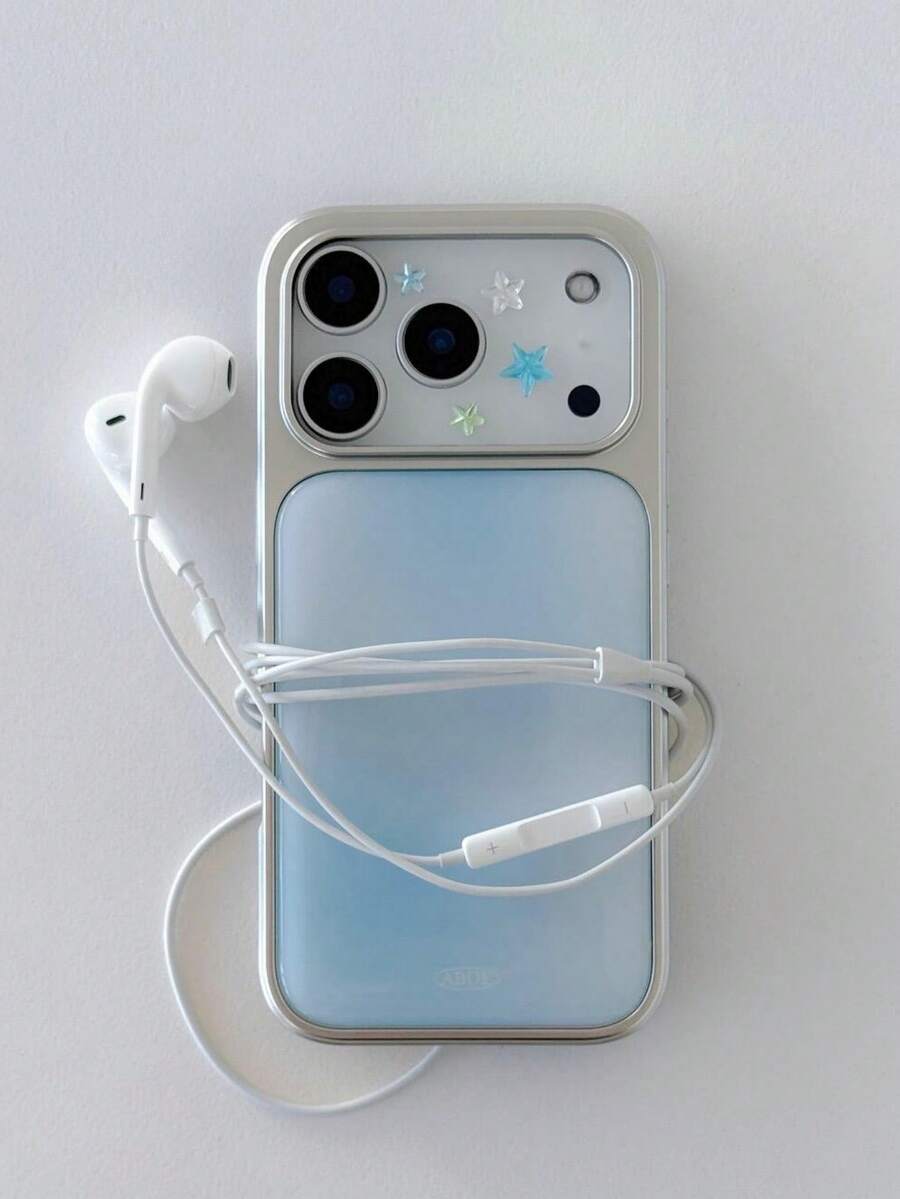 Ốp lưng điện thoại bằng nhựa epoxy màu hồng và xanh gradient dễ thương, phù hợp với 17 Pro Max, 17 Pro, 17 Air, 16, 15, 14, 13, 12 Pro Max, 14, 15, 16 Plus, 11, 17; Ốp lưng bảo vệ màu xanh gradient nghệ thuật tinh tế, quà tặng cho các bạn gái - màu xanh lam - Xem 1