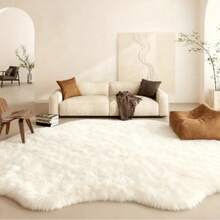 1pc Fluffy Shag Rug, Available In White, Black, Purple, Soft & Plush, Absorbent, Thick Carpet For Bedroom, Living Room, Home Decor, Washable Kitchen Rug - Multicolor - View 3