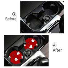 2 pezzi Sottobicchieri portabicchieri per auto, antishock, universali, di moda, accessori per interni auto, regalo per feste