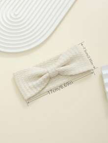 jralon 3pcs/Set Fashionable Versatile Knitted Bow Headbands, 3 Colors Easily Match Various Styles