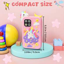 Juguetes de Navidad Teléfono inteligente para niños, regalos de cumpleaños y Navidad para niños de 3 a 10 años, juguetes educativos con teléfono celular, pantalla de 2.8", cámara dual, juegos, música, alarma, calculadora, incluye cordón para teléfono, tarjeta de memoria de alta capacidad y cable de carga.