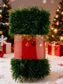 1 pieza 2/3/5 M Enredadera de Navidad artificial verde - Follaje falso suave y grueso, ideal para decoración del hogar, perfecto para coronas de estilo rústico, base de corona de Navidad artificial, guirnalda de Navidad, decoraciones navideñas, guirnalda de árbol de Navidad artificial, para decoración navideña del hogar y al aire libre, perfecto para árboles de Navidad, patios y talla grande decoración de invierno