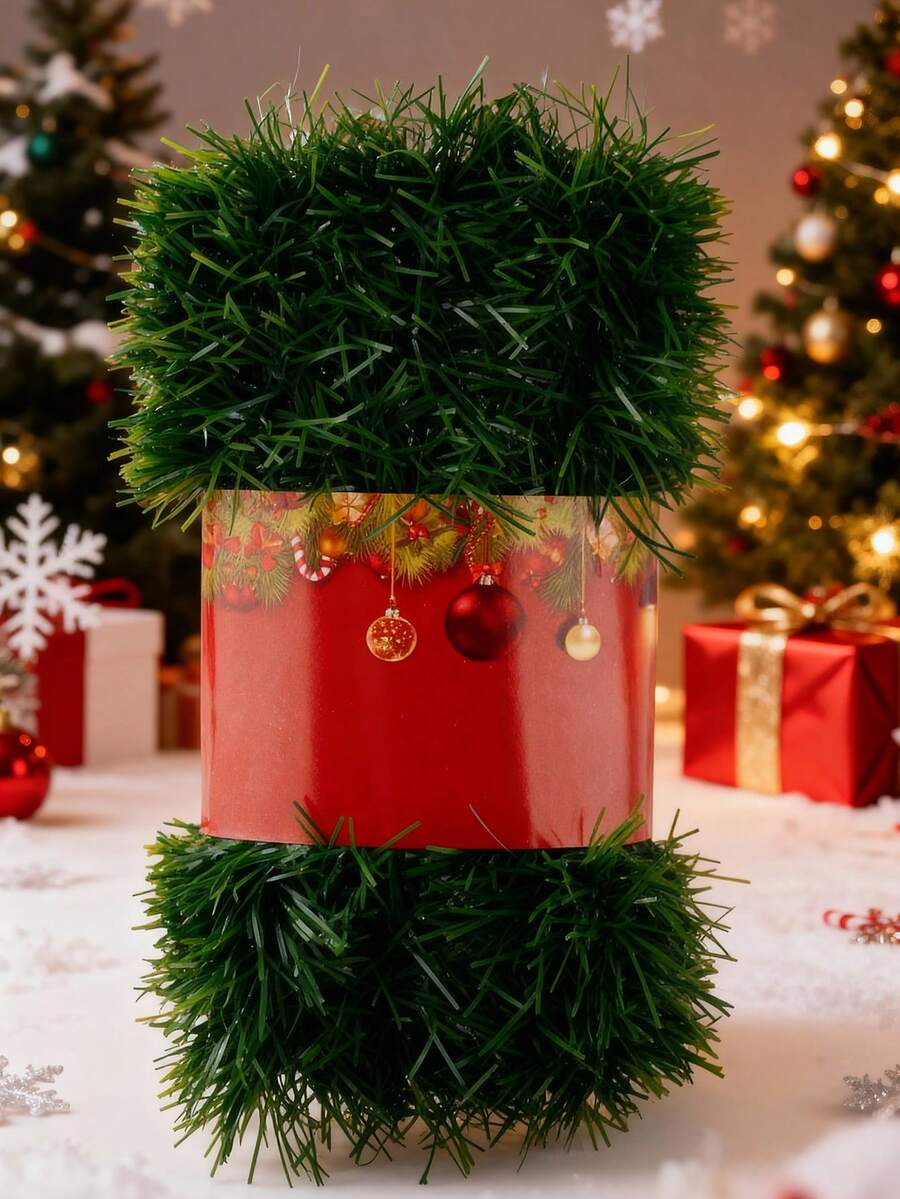 1 pieza 2/3/5 M Enredadera de Navidad artificial verde - Follaje falso suave y grueso, ideal para decoración del hogar, perfecto para coronas de estilo rústico, base de corona de Navidad artificial, guirnalda de Navidad, decoraciones navideñas, guirnalda de árbol de Navidad artificial, para decoración navideña del hogar y al aire libre, perfecto para árboles de Navidad, patios y talla grande decoración de invierno