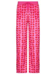 Female Short Coat, Heart Print Long Sleeve Tops With Zipper And Pockets For Spring Fall, Red, S/M/L - Red Pants - View 7