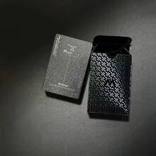 1 Set (54 Cards) Creative Black Minimalist Coated PVC Plastic Playing Cards, Waterproof, Hot Stamping, Playing Cards & Card Games, Durable, Easy To Shuffle, Flexible & Waterproof, Suitable For Pool & Beach Parties, Couples Games, Family Gatherings, Thanksgiving Gifts, Board Games With Friends & Family, Holiday Travel Entertainment. - Black - View 4