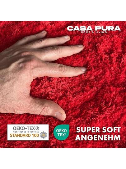 Casa Pura Bath Mat, Beige, Soft, Fluffy Bathroom Mat In Shaggy Look, Non Slip, Washable, Shower Door Bathroom, Shower, 70 120 Cm, Sky Zachte view 2