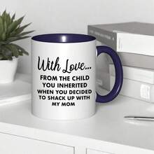 11oz Bonus Dad Mug - Step Dad Gift From Daughter/Son With Funny Step Parent Saying, "With Love From The Youngsters You Inherited" - Clear Glass Coffee Cup With Black Lettering, Father's Day, Christmas, Valentine's, Stepdad Gifts For Bonus Dad, Hand Wash Only, Reusable & Non-Slip, Perfect For Travel, Ideal For Bonus Dads & Stepdads, Heartfelt Keepsake For Stepfamily Celebrations