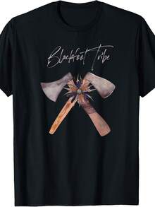 Blackfoot   Retro Tomahawk Feather T-Shirt - Style 6 - View 1