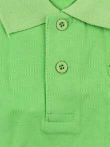 Boy's Polo shirts Children kids Golf T Shirt Long sleeves Casual Top For Daily And Outdoor Wear - Verde - Ver 4