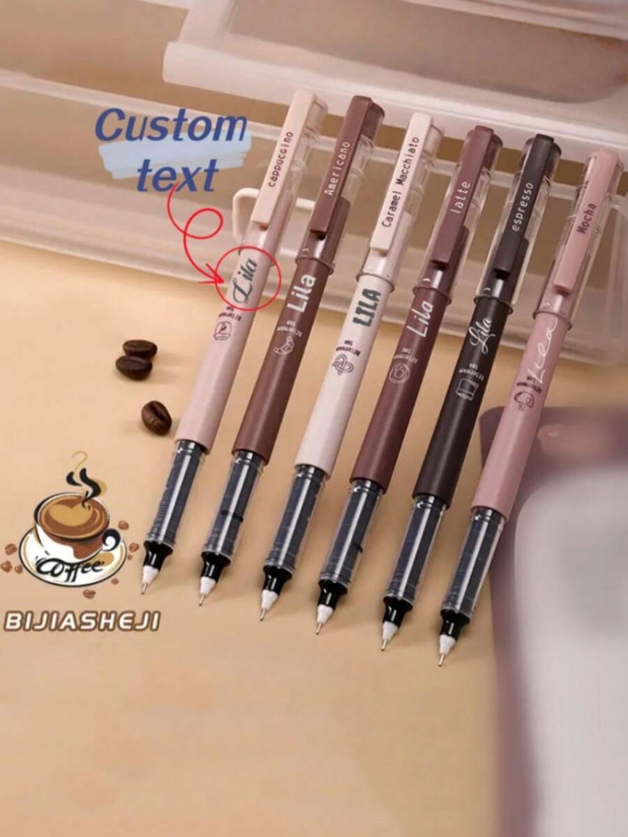 UIXJODO Penne a forma di gatto, 4 penne a inchiostro nero kawaii da 0,5 mm, a punta fine, per scrittura liscia, serie high-end, penne retrattili a forma di coda di gatto, per