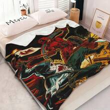 [Meme-Worthy & Action-Packed] Deadpool Style Flannel Throw Blanket - Soft Cozy Blanket For Movie Nights, Gamers & Dorm Room - The Perfect Gift For Him, Boyfriends,  Fans & Your Squad, Cozy Soft Flannel Blanket & Suitable For Birthday Anniversaries, Valentine's Day, Thanksgiving, Christmas, Halloween, Wedding, New Year Gifts Provide Personalized Ideal Gifts For Her, Him, Family Members, Boyfriends, Girlfriends, Fathers, Family Members, Mothers, Lovers, Daughters, Sons, Grandfathers, Grandmothers, Friends, Classmates And Pets. Sofa, Bed, Car, Bedroom, Living Room, Office, Outdoor Camping, Beach, Wall Decoration, Bedroom Decor,  Halloween Blanket, Fall Decor, Fall Decorations For Home, Christmas Party Theme Blanket, Christmas Decor, Office Decoration - Nhiều màu - Xem 6