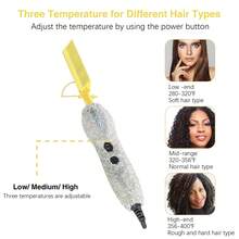 Goiple Lockmio Deluxe Diamond  Electrical Straightening & Curling Comb For Natural Black Hair & Wigs - Ultra - Fast Heating, High - Efficiency, Energy - Saving With Temperature Control,Leaves Hair Shiny - 美規A型插(110-127V) - 查看 4
