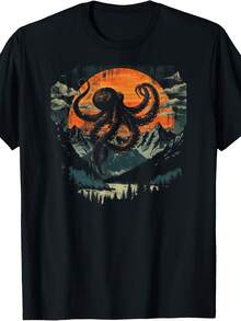 Octopus Shirt For   Graphic Mountain T-Shirt T-Shirt - 款式30 - 查看 1