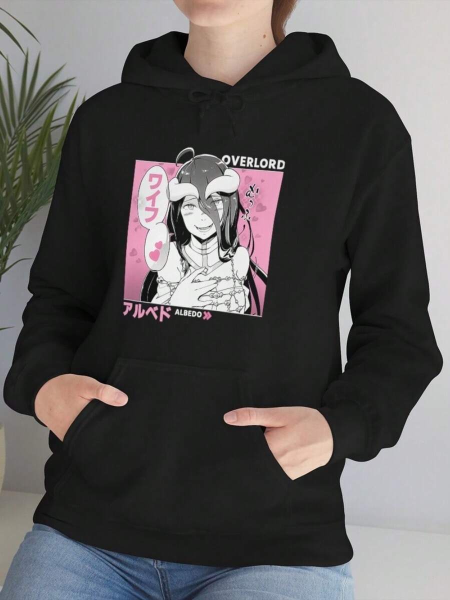 Overlord Succubus Hoodie Skull,Ainz Ooal Gown,Demiurge,Sexy,Otaku,Waifu - màu đen - Xem 1