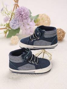 أحذية رياضية كاجوال للأطفال الرضع من عمر 0-1 سنة، أحذية ناعمة القاع - الأزرق - مشاهدة 4