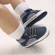 أحذية رياضية كاجوال للأطفال الرضع من عمر 0-1 سنة، أحذية ناعمة القاع - الأزرق - مشاهدة 10