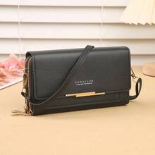A Lightweight PU Material Women's Crossbody Bag, Fashionable Mini Phone Bag With Multiple Layers Of Zipper Pockets, Fashionable Shoulder Bag For Daily Wear - 彩色 - 查看 9